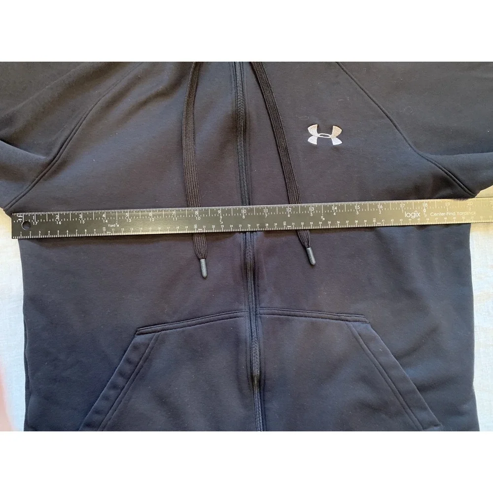 Under Armour Jacket Boys Size Small Black Full Zip‎ Hood